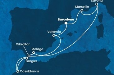Toulky západním Středomořím na lodi Costa Fortuna
