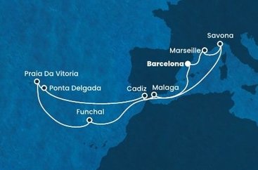 Z Barcelony až na Azory na Costa Fortuna