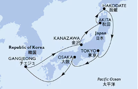 Obeplujme Japonsko na lodi MSC Bellissima