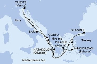 Po Jaderském moři do Istanbulu na MSC Fantasia